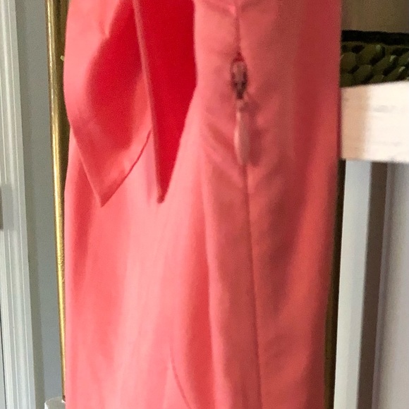 J.CREW WOMEN'S MIDI PINK/SALMON DRESS.BEAUTIFUL FULLY LINED & STUNNING!☆☆EUC☆☆ - Picture 2 of 4